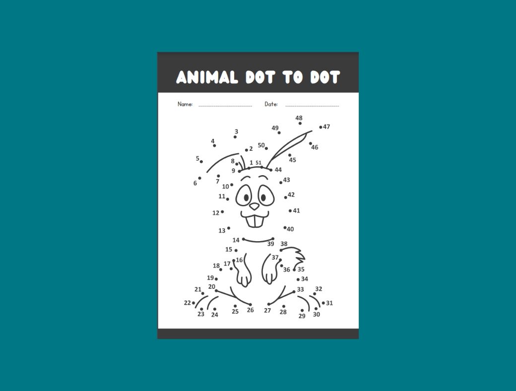 Dot to dot activity worksheet