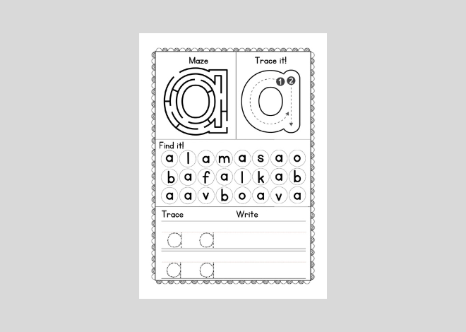 Fun Alphabet Lowercase Worksheet A To M